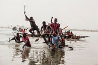 Rowing Competition, Mali, Segou by Matjaz Krivic contemporary artwork photography, print