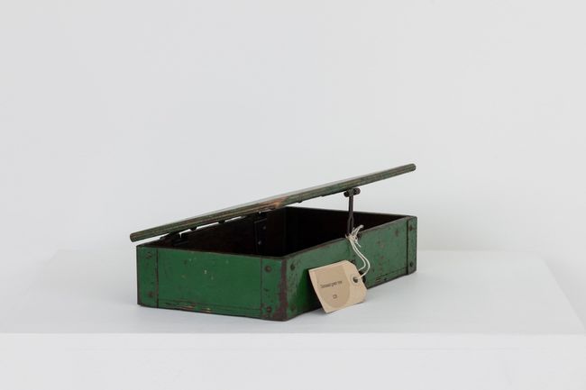 Distressed Green Box by Jane McAdam Freud contemporary artwork