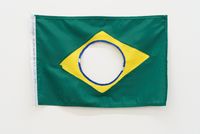 The New Brazilian Flag # 4 by Raul Mourão contemporary artwork sculpture