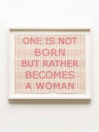WITCHES, One is Not Born but Rather Becomes a Woman by Ghada Amer contemporary artwork textile