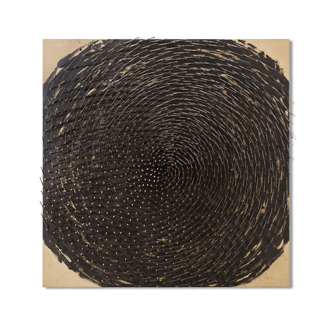 Schwarze Spirale by Günther Uecker contemporary artwork