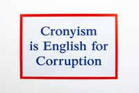 Cronyism is English for Corruption by Jeremy Deller contemporary artwork print
