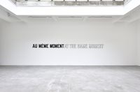 AT THE SAME MOMENT by Lawrence Weiner contemporary artwork installation, mixed media