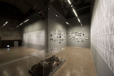 Exhibition view: Tehching Hsieh, Doing Time, Palazzo delle Prigioni, 57th Venice Biennale, (13 May–26 November 2017). Photo: Hugo Glendinning.Image from:Tehching Hsieh at the 57th Venice BiennaleRead InsightFollow ArtistEnquire