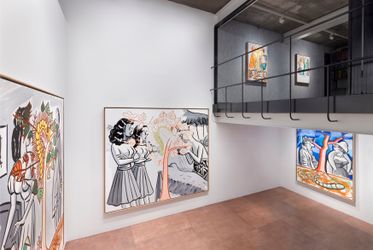 Exhibition view: David Salle, Alchemy in Real Life, Lehmann Maupin, Seoul (7 October–13 November 2021). Courtesy Lehmann Maupin. Photo: OnArt Studio.