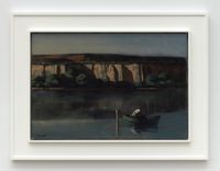 Untitled (Man in Boat) by Hughie Lee-Smith contemporary artwork painting, works on paper
