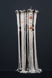 Watch before you fall tapestry by Manal AlDowayan contemporary artwork sculpture, textile
