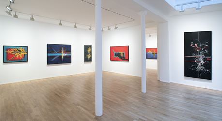 Exhibition view: Georges Mathieu, Les années 1960–1970, Templon, Paris (8 September–20 October 2018). Courtesy Templon.