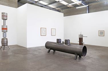 Exhibition view: Robert Hood, future sectional carbonised stomach compulsion earth pathology, Jonathan Smart Gallery, Christchurch (30 July–24 August 2019). Courtesy Jonathan Smart Gallery.