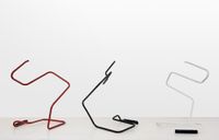 Untitled Action Sculptures (Red, Black and White Thonet Chair) by Wade Guyton contemporary artwork sculpture
