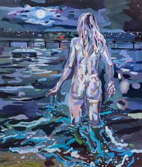 Phospheresence (alt. Night Swim) by Oliver Watts contemporary artwork painting