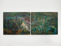 Big Fish Camp (diptych) by Foad Satterfield contemporary artwork painting