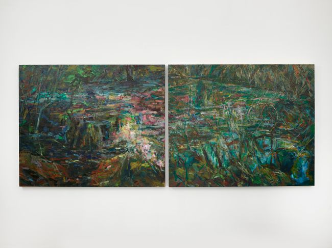 Big Fish Camp (diptych) by Foad Satterfield contemporary artwork