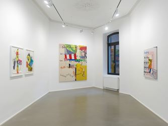 Exhibition view: Joe Fyfe, Lob des Lernens, Galerie Christian Lethert, Cologne (15 November 2019–11 January 2020). Courtesy Galerie Christian Lethert.
