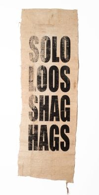 Untitled (SOLO/LOOS/SHAG/HAGS) by Newell Harry contemporary artwork textile