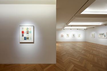 Exhibition view: Robert Rauschenberg, Against the Grid: Drawings, 1983, Pace Gallery, Seoul (19 September–16 November 2019). Courtesy Pace Gallery.