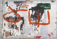 Sul Muro (On the Wall) by Mimmo Rotella contemporary artwork painting