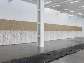 Exhibition view: Richard Long, FROM A ROLLING STONE TO NOW, Lisson Gallery, West 24th Street, New York (6 March–18 April 2020). © Richard Long. Courtesy Lisson Gallery.