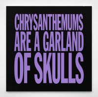CHRYSANTHEMUMS ARE A GARLAND OF SKULLS by John Giorno contemporary artwork painting