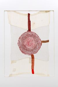 月と蛹 03 Moon and chrysalis 03 by Junko Oki contemporary artwork mixed media, textile