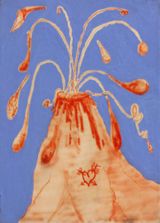 Volcano by Pepi Schikowski contemporary artwork painting