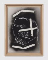 Crani sobre negre by Antoni Tapies contemporary artwork works on paper