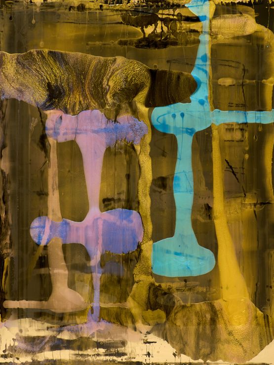 Colour pigments in Epoxyglass Epoxyglass on perspex by Dale Frank contemporary artwork Painting