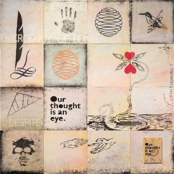 Our Thought Is An Eye by Imants Tillers contemporary artwork Painting