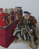 Old Man Plays The Role of Henry VIII by Chen Danqing contemporary artwork Painting