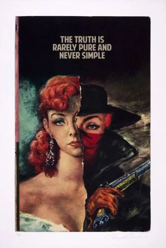 The Truth Is Rarely Pure And Never Simple by The Connor Brothers contemporary artwork Works on Paper