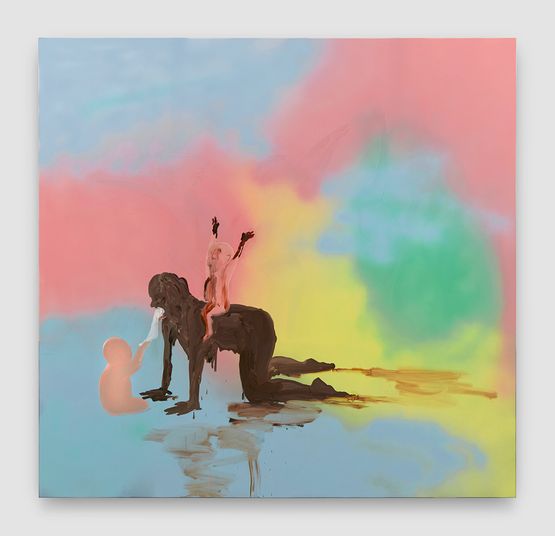 Shit Mom Dream Riders by Tala Madani contemporary artwork Painting