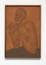 Ga boxer by Serge Attukwei Clottey contemporary artwork drawing mixed media