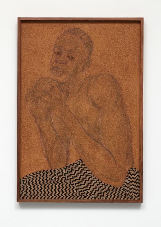 Ga boxer by Serge Attukwei Clottey contemporary artwork Drawing