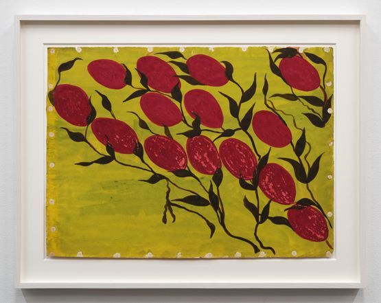 Japanese Plums by Marian Spore Bush contemporary artwork Works on Paper
