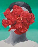 Tuberous Begonia0cm by Yue Minjun contemporary artwork painting