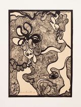 Untitled from the BlackWhite Animals series by Wanda Pimentel contemporary artwork works on paper