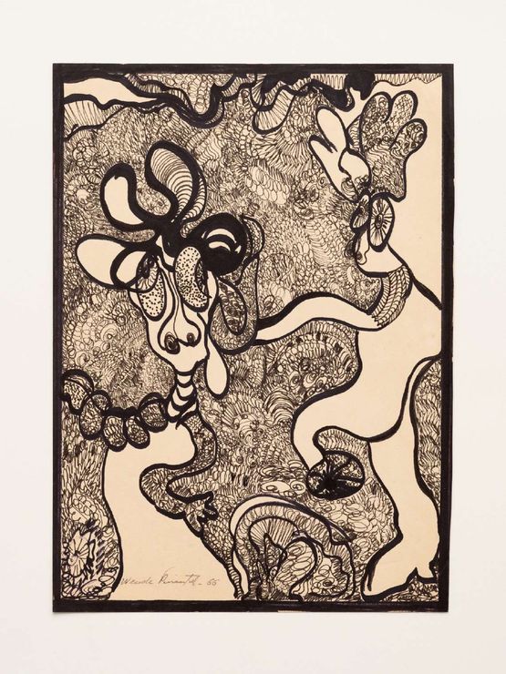 Untitled from the BlackWhite Animals series by Wanda Pimentel contemporary artwork Works on Paper