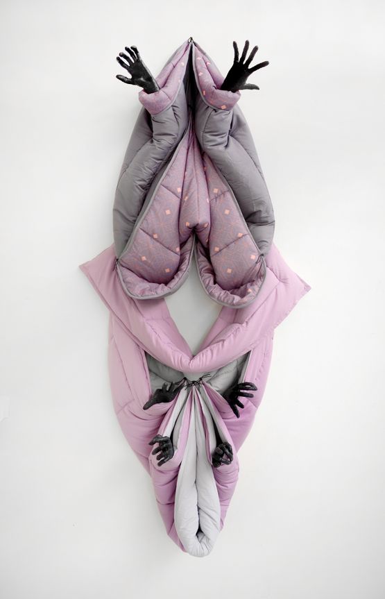 Sleeping Purple Passion by Annette Messager contemporary artwork Sculpture