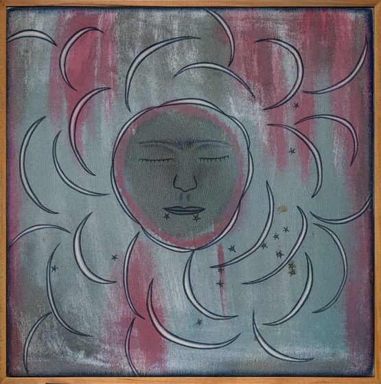 Bulan Gelap Membuatku Terlelap The Dark Moon Lulls Me To Sleep by I Gusti Ayu Kadek Igak Murniasih contemporary artwork Painting