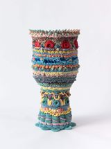 Polychrome open urn I by Ebony Russell contemporary artwork sculpture