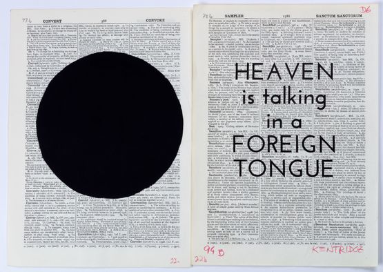 Drawing for Sibyl Heaven is talking in a foreign tongue by William Kentridge contemporary artwork Works on Paper