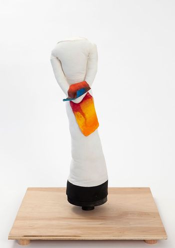 Model Sunset towel by Paul Chan contemporary artwork sculpture