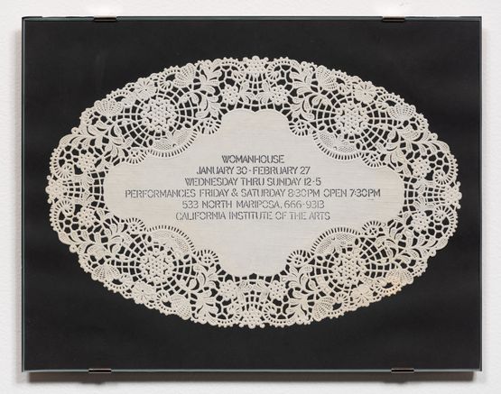 Original WOMANHOUSE Doily Invitation by Karen Lecocq contemporary artwork Painting