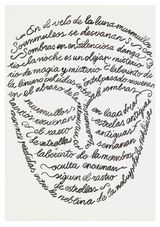 Mask caligrams 01 by Carlos Amorales contemporary artwork works on paper