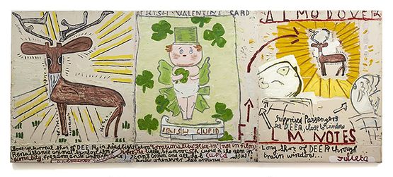 Julieta Film Notes by Rose Wylie contemporary artwork Painting
