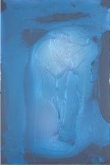 Greg bending over to cut his toenails in the shower by Dale Frank contemporary artwork painting