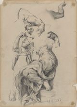 After Michelangelo by Chen Danqing contemporary artwork drawing
