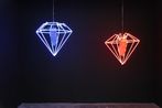 Diamond Dreams 1-Red  2-Blue by Zhou Wendou contemporary artwork Sculpture