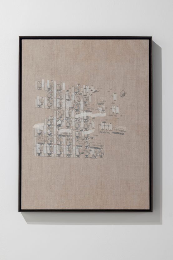 Abu Dhabi Facade observation 4 Musaied Almansoori Building by Asma Belhamar contemporary artwork Painting