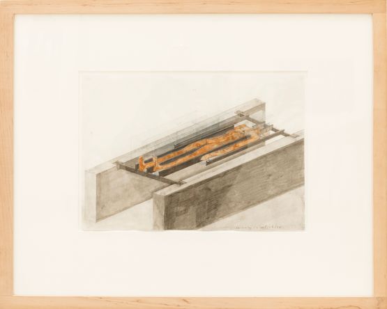 Bett Karfreitag by Walter Pichler contemporary artwork Works on Paper